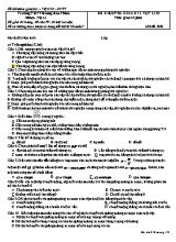 Đề kiểm tra giữa kì I môn Vật lí 10 - Mã đề 838 - Trường THPT Hoàng Hoa Thám (Có đáp án)